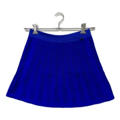 中古 レディース アディダスゴルフ adidas GOLF スカート M 青 ブルー  インナーパンツ一体型 ニット 春秋