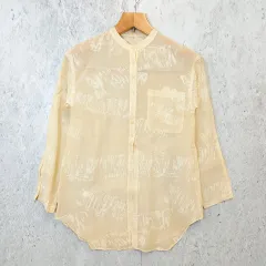 KOOS コース シャツ ブラウス シースルー シアー素材 長袖 ナチュラル系 アイボリー 9号 〇□☆