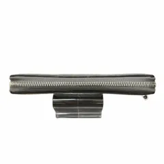 グッチ GGエンボス ラウンドファスナー 625558 グレー レザー シルバー金具 シンプル 型押し メンズ GUCCI 長財布