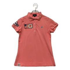 中古 レディース パーリーゲイツ PEARLY GATES 半袖ポロシャツ 1(M) ピンク  刺しゅう ワッペン