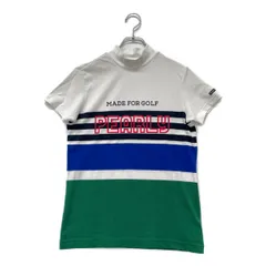 中古 レディース パーリーゲイツ PEARLY GATES 半袖シャツ 1(M) 白×緑 モックネック ハイネック