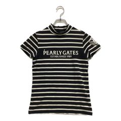 PEARLY GATES ストライプ半袖ポロシャツ - メルカリ