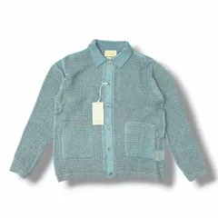 参考上代41800円 未使用 YOKE MESH KNITTED SHIRT CARDIGAN メッシュニットシャツカーディガン ヨーク YK25SS0956S ブルー 3 （11416M）のサムネイル