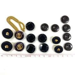 アンティーク調ボタン　まとめ売り　黒系　ヴィンテージ　レトロ