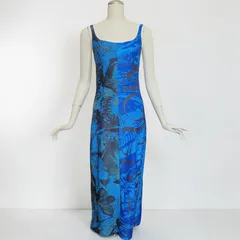 【未使用タグ付きリユース品】MAISON SPECIAL メゾンスペシャル ドッキングキャミソールワンピース Docking Camisole Onepiece ブルー フリーサイズ