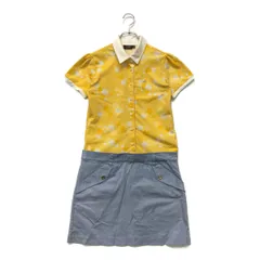 中古 レディース カッパゴルフ KAPPA GOLF ワンピース M 黄×水色 イエロー×ライトブルー 上下異素材