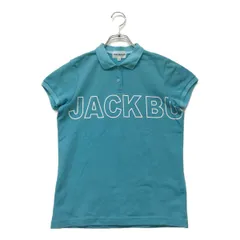 中古 レディース ジャックバニー Jack Bunny!! 半袖ポロシャツ 1(M) 水色 ライトブルー ロゴプリント