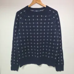 J.Crew ネイビ ー パータン ニット セーター