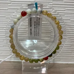 天然石ブレスレット パワーストーン １点物【ドラゴンアゲート・ファイヤーアゲート・ゴールドルチルクォーツ】