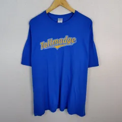 GILDAN ギルダン Tシャツ ロゴプリント ブルー 2XLサイズ メンズ 古着 ストリート アメカジ