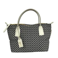 ROBERTA PIERI(ロベルタピエリ) ハンドバッグ - 白×黒×ダークグレー レザー