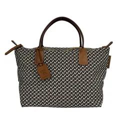 ROBERTA PIERI(ロベルタピエリ) ハンドバッグ - 白×ブラウン×マルチ レザー