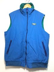 90s USA製 パタゴニア シェルドシンチラベスト L ブルー フリース