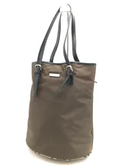 BURBERRY BLUE LABEL　バーバリーブルーレーベル　トートバッグ　ナイロンキャンバス×レザー　チェック　1424