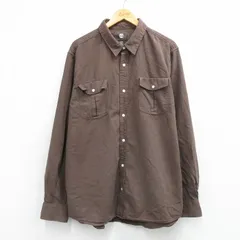 XL/古着 ティンバーランド 長袖 ブランド シャツ メンズ 大きいサイズ ロング丈 コットン 茶 26mar14のサムネイル