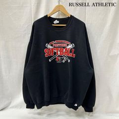 90s ビンテージ カレッジ 刺繍 ブラック 変形 スウェット usa レア 
