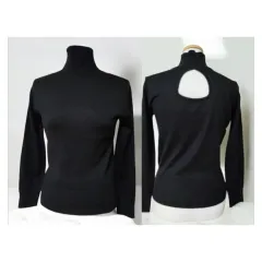 新品 セクシー タートルネック モックネック ハイネック バックスリット