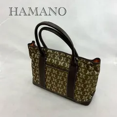 HAMANO 濱野皮革工藝 幾何学模様 トートバッグ 肩掛け 鞄  ブラウン  レディース 鞄 _201067