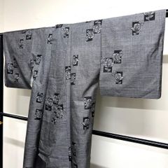 小紋 大島紬 花模様 色紙 身丈164 裄63 正絹 着物 025tz - メルカリ