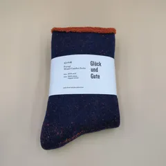 【D38903】[未使用品] Gluck und Gute　足の冬着　ネイビーオレンジ
