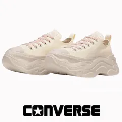 コンバース オールスター シティハイク OX クリーム ダスティーピンク 31318250 レディース 厚底 スニーカー ローカット くすみカラー 通学 通勤 CONVERSE ALL STAR CITYHIKE 厚底 ボリュームソール 6cm