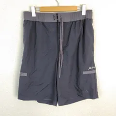 adidas アディダス ナイロンショーツ ロゴプリント チャコール Oサイズ メンズ 古着 スポーツMIX テック系