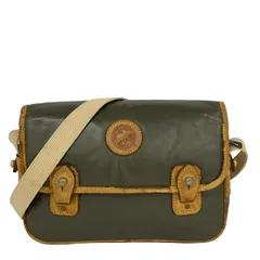 HUNTING WORLD(ハンティングワールド) ショルダーバッグ - カーキ×ライトブラウン×ベージュ レザー