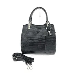 D.KELLY ディーケリー 2WAYハンドバッグ  クロコ型押し/PVC    ブラック レディース / 240001197303