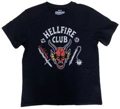 STRANGER THINGS·스트레인저·싱스·HELLFIRE CLUB LOGO·NEW·UK판·T셔츠·드라마 T셔츠·오피셜 T셔츠 L