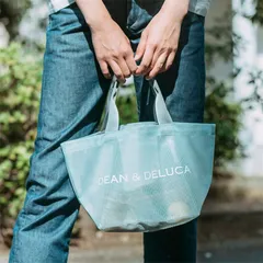 ディーン ＆ デルーカ DEAN & DELUCA メッシュ トートバッグ ショッピングバッグ エコバッグ ビーチバッグ ブルー Sサイズ