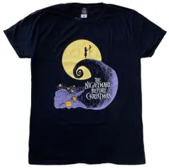 NIGHTMARE BEFORE CHRISTMAS・ナイトメア ビフォア クリスマス・SILHOUETTE・UK版・Tシャツ・DISNEY オフィシャルTシャツ L