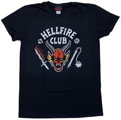 STRANGER THINGS·스트레인저·싱스 ·HELLFIRE CLUB LOGO·UK판·T셔츠· 드라마 T셔츠 ·오피셜 T셔츠 S