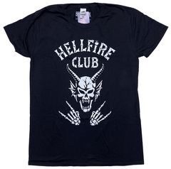 STRANGER THINGS·스트레인저·싱스·미지의 세계·HELL FIRE CLUB SKULL·UK판·T셔츠·드라마 T셔츠·오피셜 T셔츠 XL