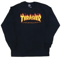 スラッシャー・THRASHER ・FLAME 長袖Tシャツ・ロングスリーブ ミディアムサイズ ステッカープレゼント 正規品 L