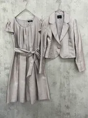 ONEIROS オネイロス シャンタン セレモニー スーツ ワンピース 卒業式 入学式 セットアップ size7AR/グレー ■◇ レディース