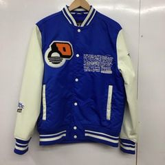 EIZZI スタジャン 青/白刺繍入り - メルカリ