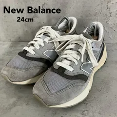 New Balance ニューバランス グレー U997RHA スニーカー 24cm US6 運動靴 ランニングシューズ ローカット 厚底ソール ビッグNロゴ 異素材コンビ スエード ナイロン メッシュ 切替 配色 希少 完売モデル ★ ■■