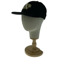【中古】　NEW ERA　ベースボールキャップ　キャップ　帽子　6パネル　A's　オークランド・アスレチックス　刺しゅう　MLB　チームロゴ　USA製　ストリート　グッズ　古着　/4387