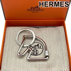 ● エルメス HERMES シュヴァル Cheval キーリング キーホルダー バッグチャーム 馬モチーフ ホース シルバー色 メタル レディース 6D190