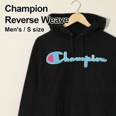 Champion チャンピオン Reverse Weave リバースウィーブ ビッグロゴ プルオーバー パーカー S ブラック 黒 スウェット 古着