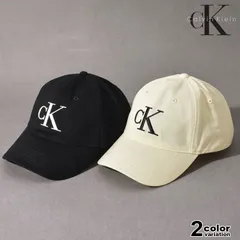 カルバンクライン Calvin Klein キャップ ラージ モノグラムロゴ ベースボールキャップ 6パネル バックストラップ メンズ レディース 定番 人気 LARGE MONOGRAM EBBROIDERY BASEBALL CAP 4G5024G