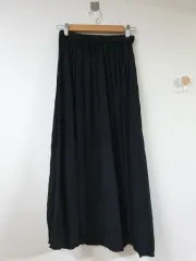 ZARA ザラ レディース ロング丈スカート レーヨン 44 55 ブラック 밴딩 XS