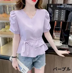 レディース レースブラウス フリル 二重フリル 半袖 リボン付き 夏 トップス フェミニン かわいい