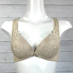 送料無料｜廃盤品の為超お買い得！ F391 フロントホックブラ　バッククロス  楽に着けられる｜ベージュMサイズ レディース　インナー　『 ル ソレイユ 』