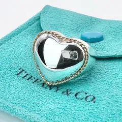 極美品 オールドティファニー コンビ ハート リング ツイスト ヴィンテージ 7号 TIFFANY&CO. SV925/AU750のサムネイル