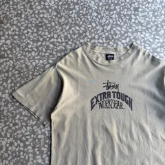 STUSSY / 80’-90’s EXTRA TOUGH T-shirt  オールドステューシー　黒タグ　希少カラー　シングルステッチ Tシャツ　ストリート　 アーチロゴ　ピスタチオカラー sk8 アーカイブ　ショーン