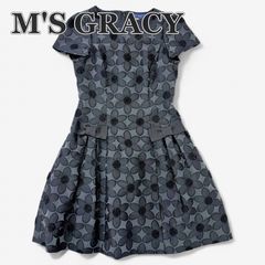 M'S GRACY レディース フラワージャガードワンピース 黒 36(S) - メルカリ