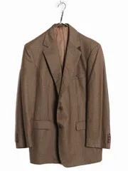 【お得なクーポン配布中!】 00s イタリア製 ブルックスブラザーズ テーラード ジャケット メンズ L 程 オールド チェック ブレザー サマー ウール トラッド きれいめ