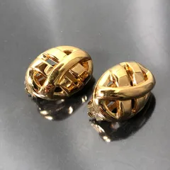 NINA RICCI ニナリッチ イヤリング ゴールドカラー オーバル 楕円 丸型 クリップ式 レディースアクセサリー■S319