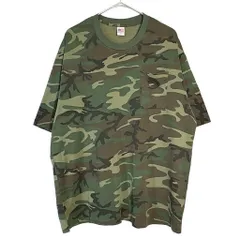 90年代 USA製 ウッドランドカモ ポケットＴシャツ 大きいサイズ 迷彩(メンズ 2XL)中古 古着 X7725